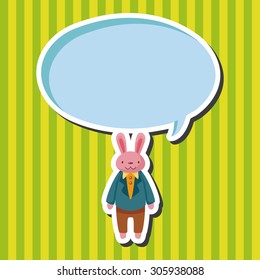 animal rabbit worker cartoon theme elements