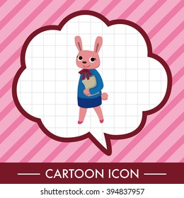 animal rabbit worker cartoon theme elements