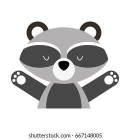 Animal raccoon cartoon