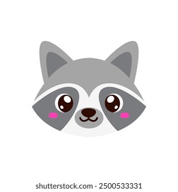 Animal raccoon cartoon, digital art illustration.