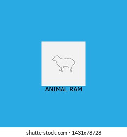 animal ram icon sign signifier vector