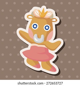 animal rattle dancing cartoon theme elements