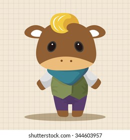animal rattle winter cartoon theme elements