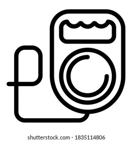 Animal retractable leash icon. Outline animal retractable leash vector icon for web design isolated on white background