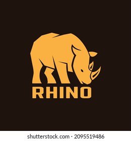 Animal Rhino logo vector design