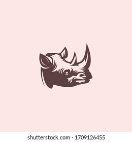 Animal Rhino Vector design Logo Template