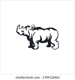 Animal Rhino Vector design Logo Template