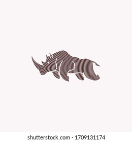 Animal Rhino Vector design Logo Template