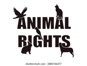 Animal rights icon on white background.