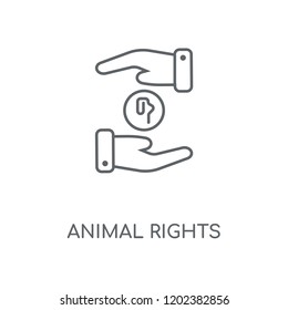 Animal Rights linear icon. Animal Rights concept stroke symbol design. Thin graphic elements vector illustration, outline pattern on a white background, eps 10.