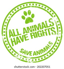 animal rights rubber stamp