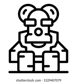 Animal robot icon. Outline animal robot vector icon for web design isolated on white background