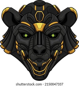Animal robot illustration with premium quality stock vector