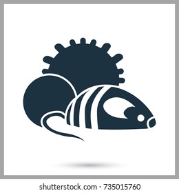 Animal rubber toys simple icon for web and mobile design