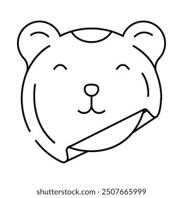 animal rug kid bedroom line icon vector. animal rug kid bedroom sign. isolated contour symbol black illustration