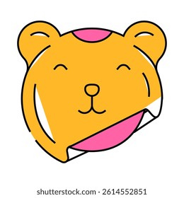animal rug kid bedroom line icon vector. animal rug kid bedroom sign. isolated symbol illustration