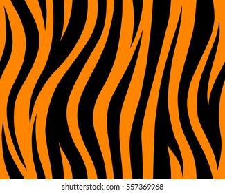 Animal safari abstract skin orange and black seamless pattern repeated. Vector jungle strip