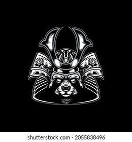 Animal Samurai Helmet Mascot Design