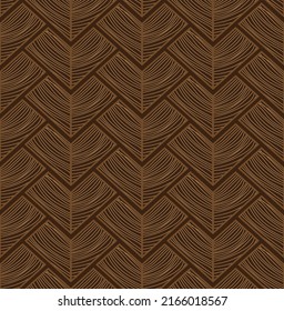 Animal scales hand drawn pattern in brown color. Decorative seamless background. Art deco line art. 