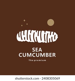 animal sea cucumber natural logo vector icon silhouette retro hipster