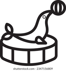 Animal Seal Circus Outline Icon