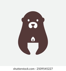 animal seals mascot cute logo design vector