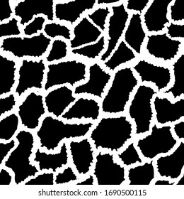 Animal seamless pattern. Giraffe texture. Mammals Fur. Print skin. Predator Camouflage. Printable Background. Vector illustration.