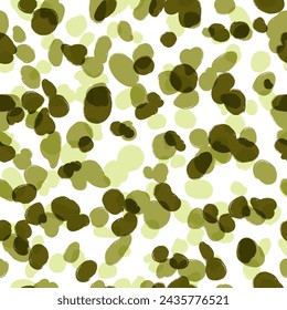 Animal seamless pattern, leopard skin vector background, black and brown chaotic spots, with brush texture