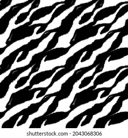 Patrón ininterrumpido animal. Imprimir leopardo, chita o panal. Patrón negro repetido sobre fondo blanco. Patrón de repetición. Impresión de textura. Resumen impreso. Estilo de moda para las impresiones de diseño. Vector 