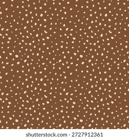  Tierisches nahtloses Muster für Textilien, Gewebe. Kleiner Pelzmantel aus Hirschleder, Fawn.  Drucken. Strukturdetails von Pelzen