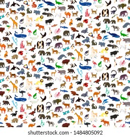 
Animal Seamless Pattern. Vector Illustration.