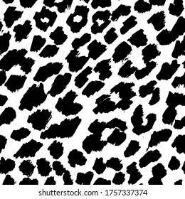 Animal Seamless Patterns Leopard Made Black Stock Vector (Royalty Free ...