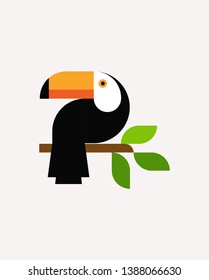 Animal Series Toucan Bird Minimal Colorful Graphic