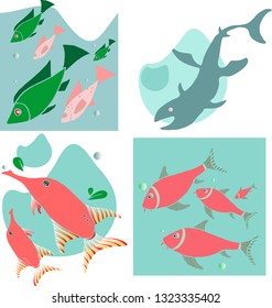 animal set of beautiful set