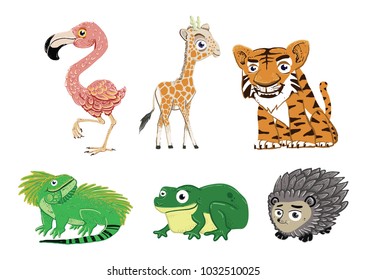 animal set collection. animal illustration. 
