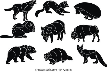 animal set vector