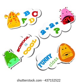 Animal shape stickers for school kids