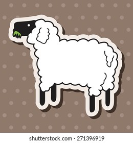 animal sheep cartoon theme elements