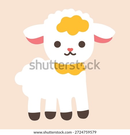 Animal sheep flat icon element.  For poster, card, scrapbooking , stickers. Flat style. Eps10 vector illustration