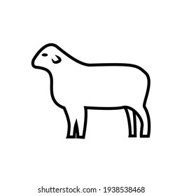 Animal Sheep Icon Line Style Vector