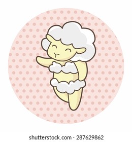 animal sheep summer cartoon theme elements