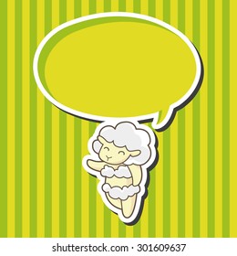 animal sheep summer cartoon theme elements