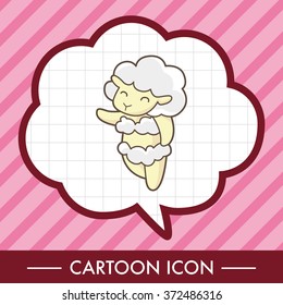 animal sheep summer cartoon theme elements