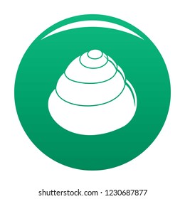 Animal shell icon. Simple illustration of animal shell vector icon for any design green