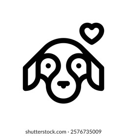 Animal shelter. Editable stroke vector icon.
