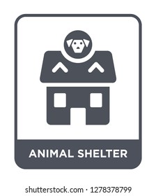 animal shelter icon vector on white background, animal shelter trendy filled icons from Charity collection, animal shelter vector illustration