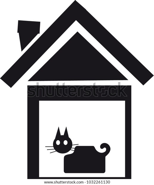 Animal Shelter Vector Drawing Stock Vector (Royalty Free) 1032261130