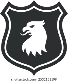 Escudo de proteção animal. Insígnia heráldica real ícone preto