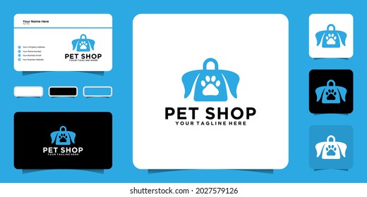 animal shopping logo design inspiration, pet shop, pet home and business card templates