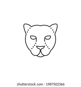 Animal sign icon  puma  cheetah  panther  Vector illustration eps 10